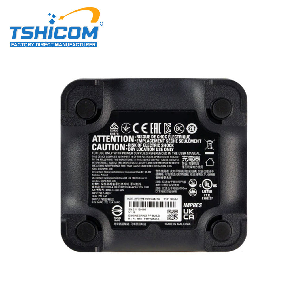 Cargador de radio Motorola DGP8550EX PMPN4576 para dispositivos intrínsecamente seguros y soluciones de carga de equipos de comunicación industrial