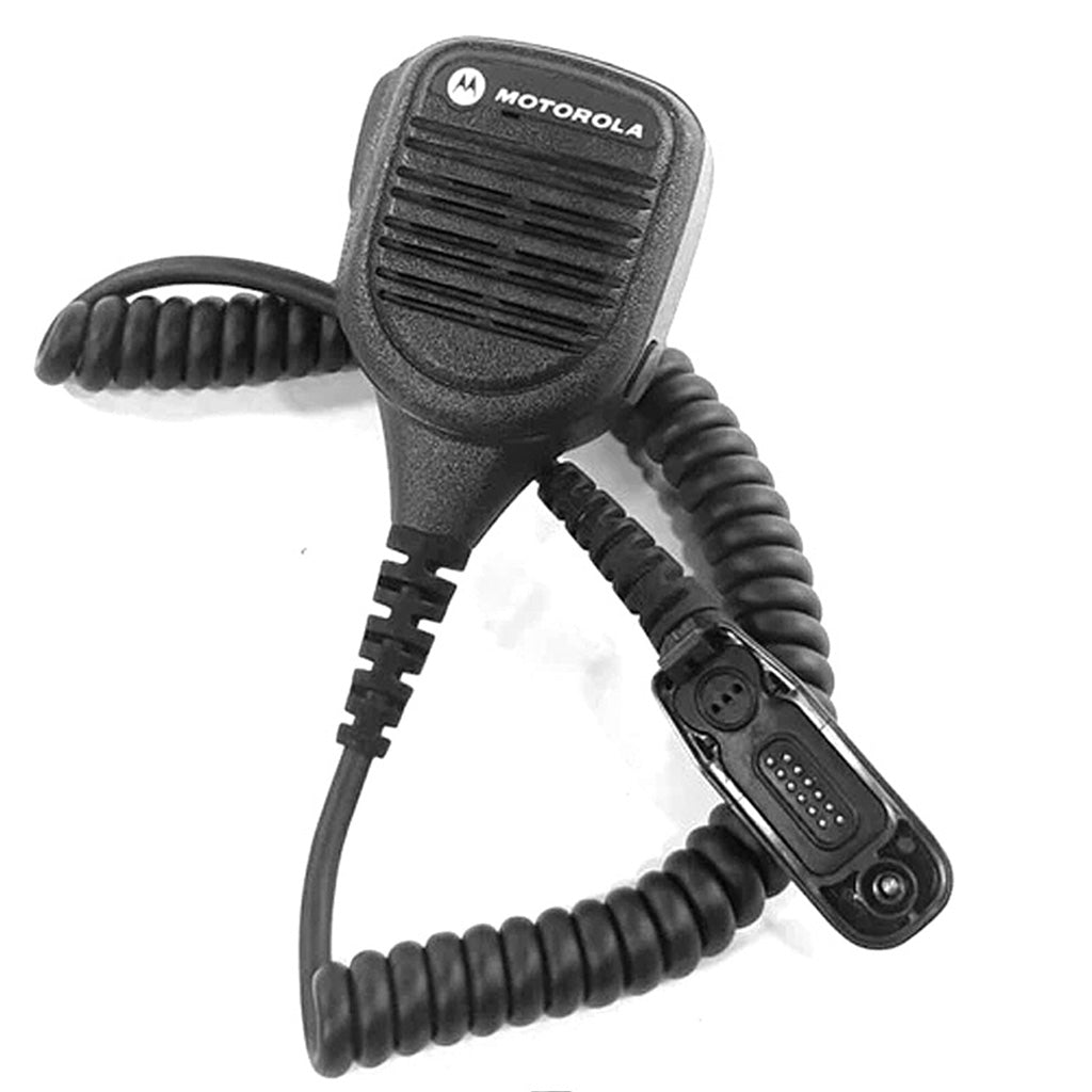 Micrófono remoto con altavoz Motorola APX2000 PMMN4069 Impres Windporting para hombro, suministro directo de fábrica para operaciones de mando crítico y primeros intervinientes