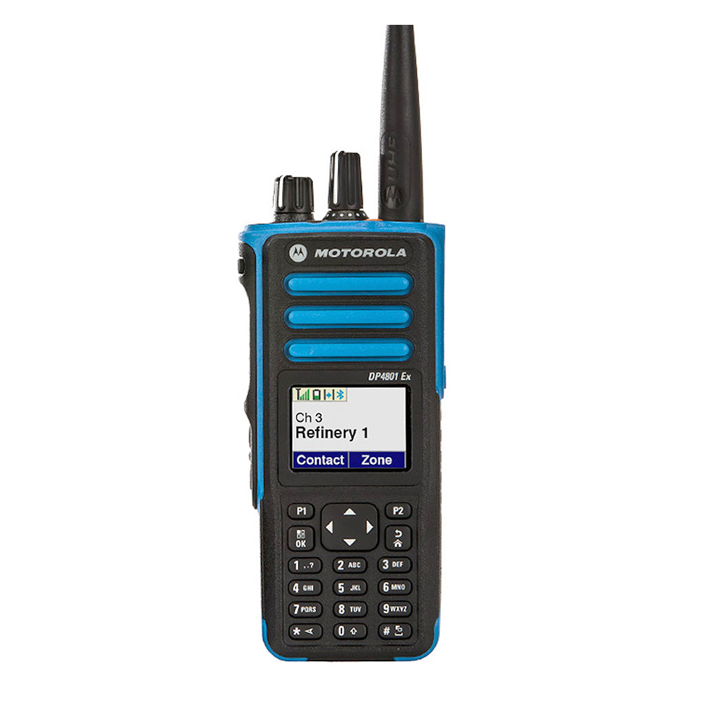 Motorola DP4801EX Intrinsically Safe Digital Two-Way Radio with Display for Hazardous Industrial and Explosive Environment Communication Systems