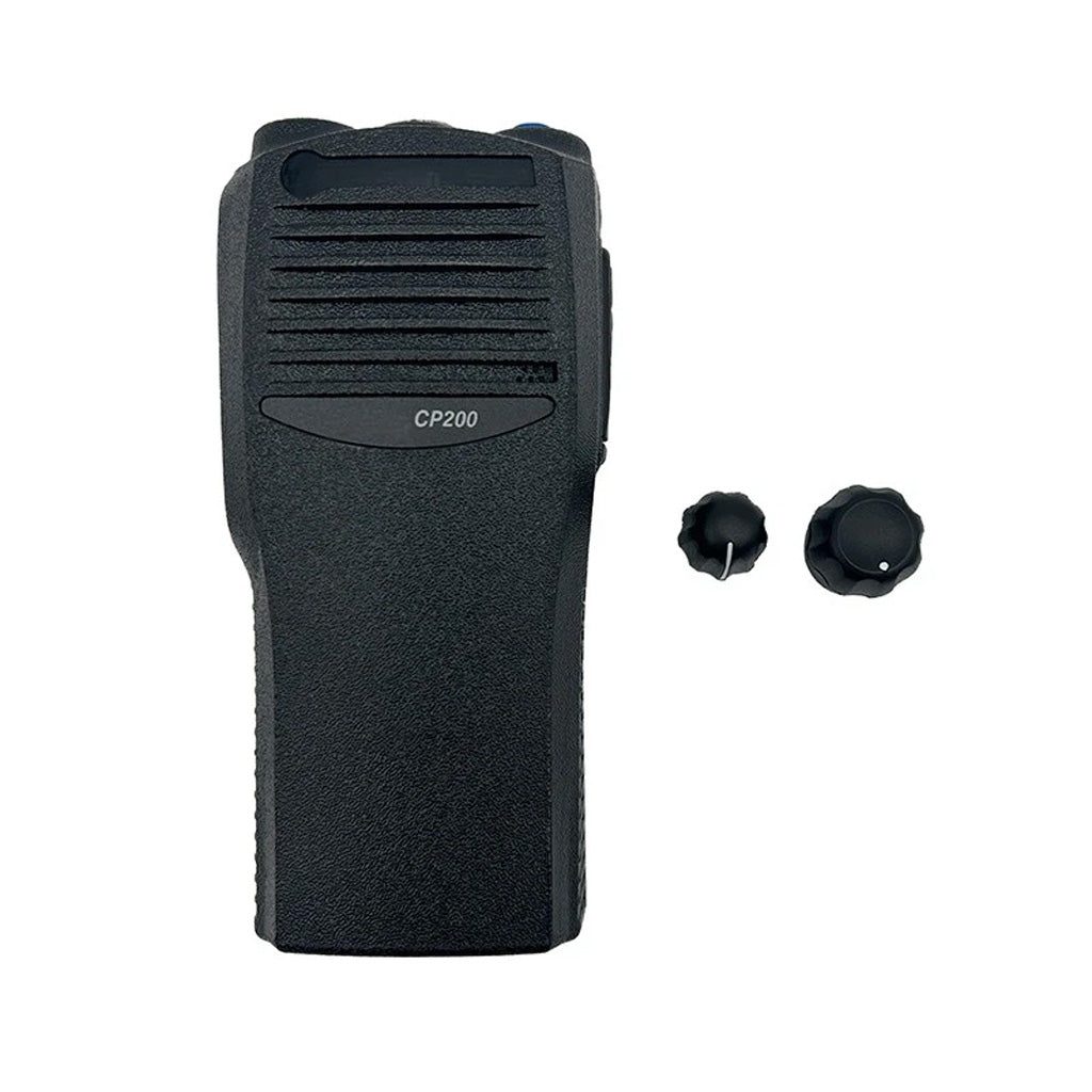 Motorola CP200 Carcasa Piezas PMLN4553 Kit completo de carcasa de reparación con perillas de volumen y canal