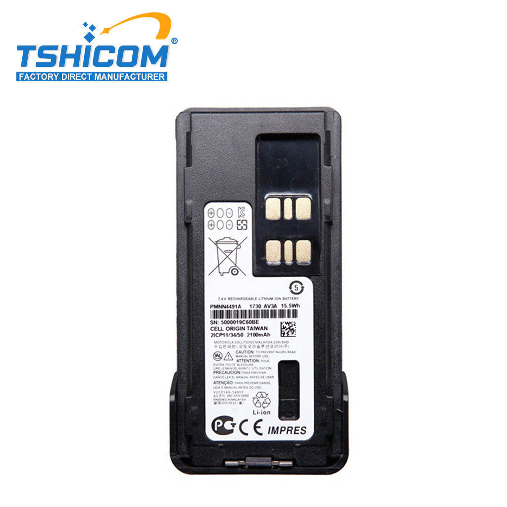 Batería de iones de litio Motorola PMNN4491 para radio bidireccional, suministro directo de fábrica para equipos de comunicación de emergencia de seguridad pública APX900