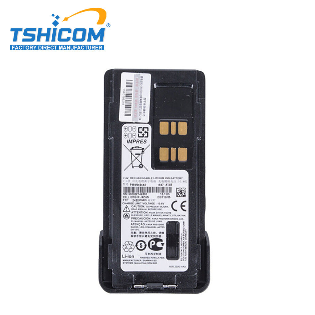 Batería de iones de litio Motorola PMNN4493 para radio bidireccional, suministro directo de fábrica para equipos de comunicación de emergencia de seguridad pública APX900