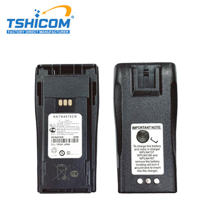 Batería de radio Motorola CP200 NNTN4970 Batería de repuesto de iones de litio delgada y liviana para walkie-talkie