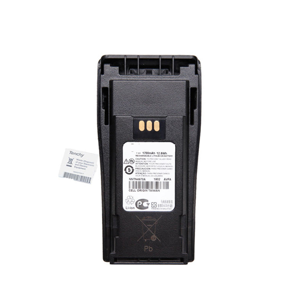 Batería de radio Motorola CP200 NNTN4970 Batería de repuesto de iones de litio delgada y liviana para walkie-talkie