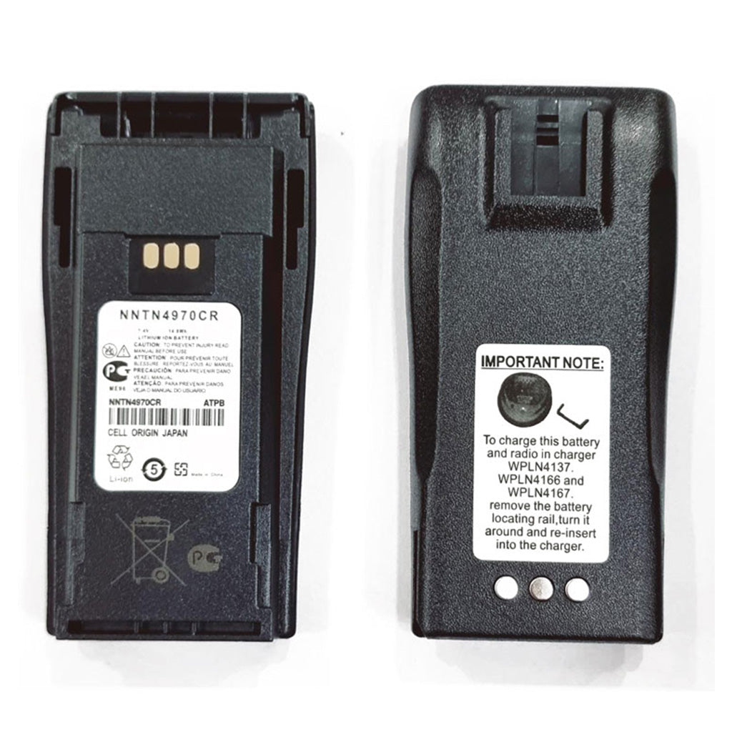 Batería de radio Motorola CP200 NNTN4970 Batería de repuesto de iones de litio delgada y liviana para walkie-talkie