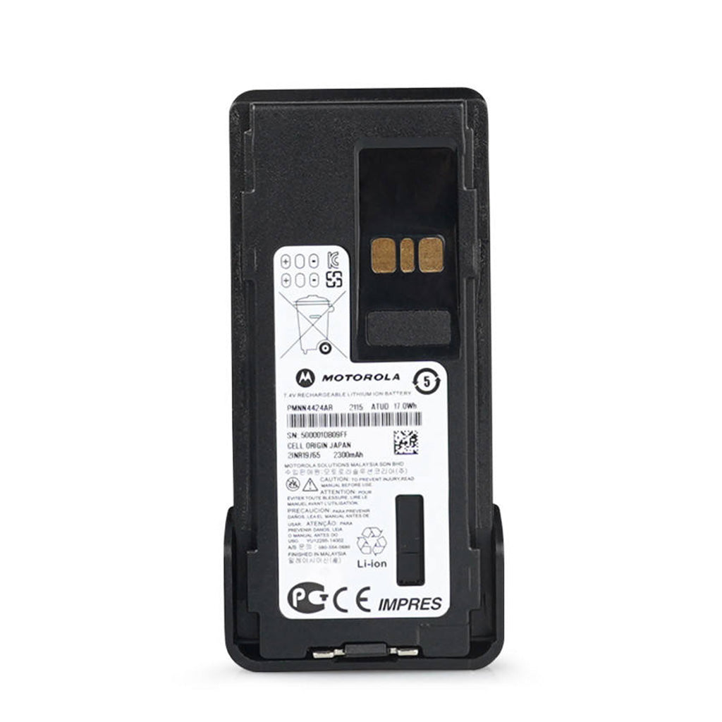 Batería de litio PMNN4424 compatible con walkie talkie Motorola APX2000, venta al por mayor de fábrica