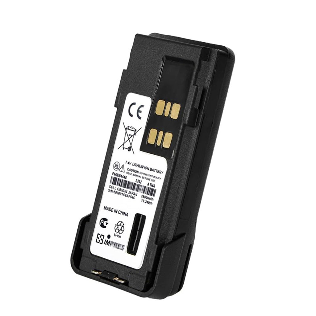 Batería de iones de litio Motorola PMNN4448 para radio bidireccional, suministro directo de fábrica para equipos de comunicación de emergencia de seguridad pública APX900