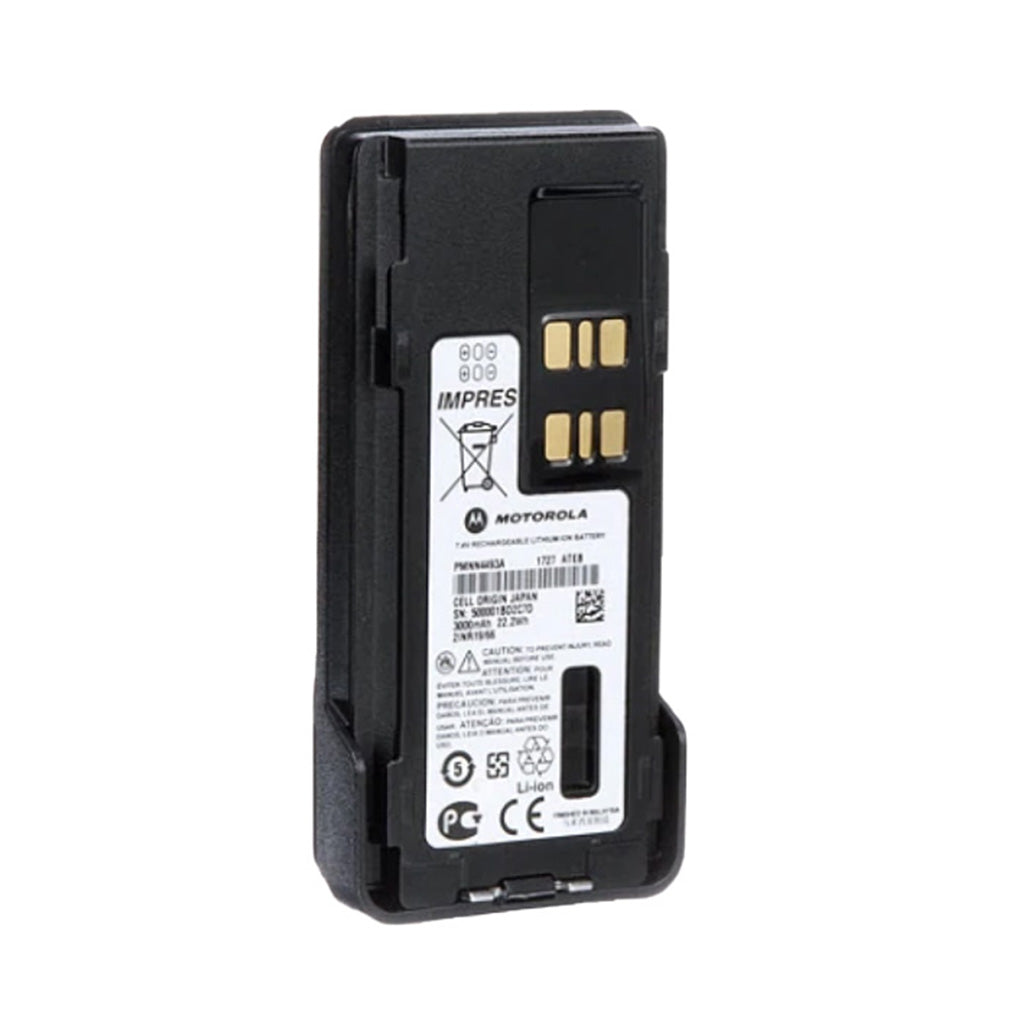 Batería de iones de litio Motorola PMNN4493 para radio bidireccional, suministro directo de fábrica para equipos de comunicación de emergencia de seguridad pública APX900