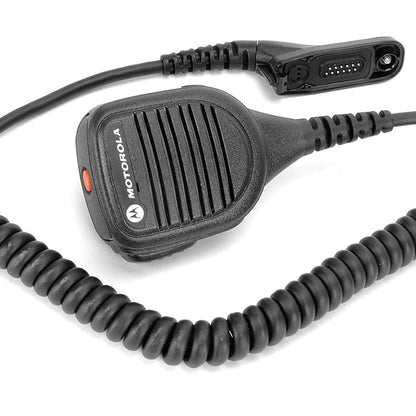 Micrófono de hombro con altavoz remoto Motorola APX2000 PMMN4062 con cancelación de ruido Impres, directamente de fábrica, para equipos tácticos y de seguridad pública en misiones críticas.